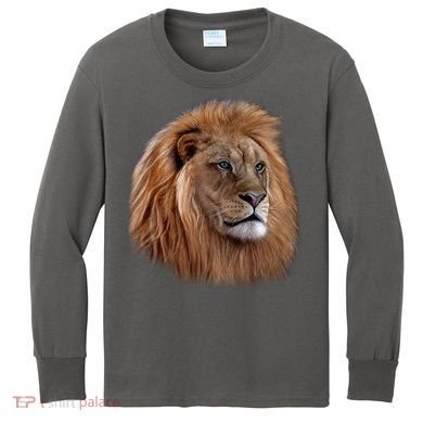 Majestic Lion Head Kids Long Sleeve Shirt