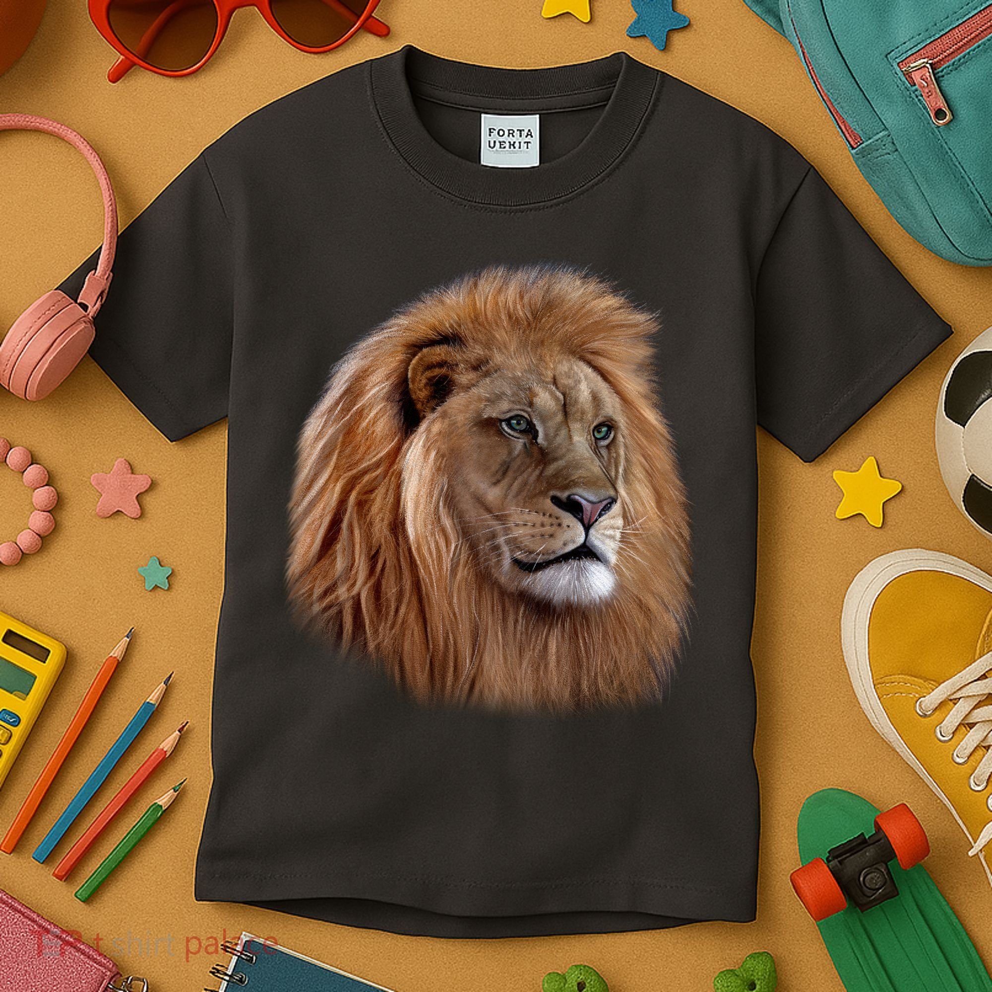 Majestic Lion Head Kids T-Shirt