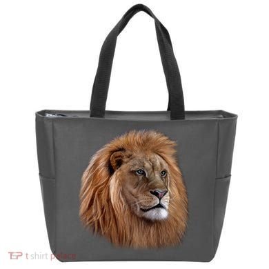 Majestic Lion Head Tote Bag