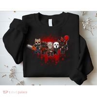 My Little Horror Crew Halloween Black Cat Sweatshirt thumb 2