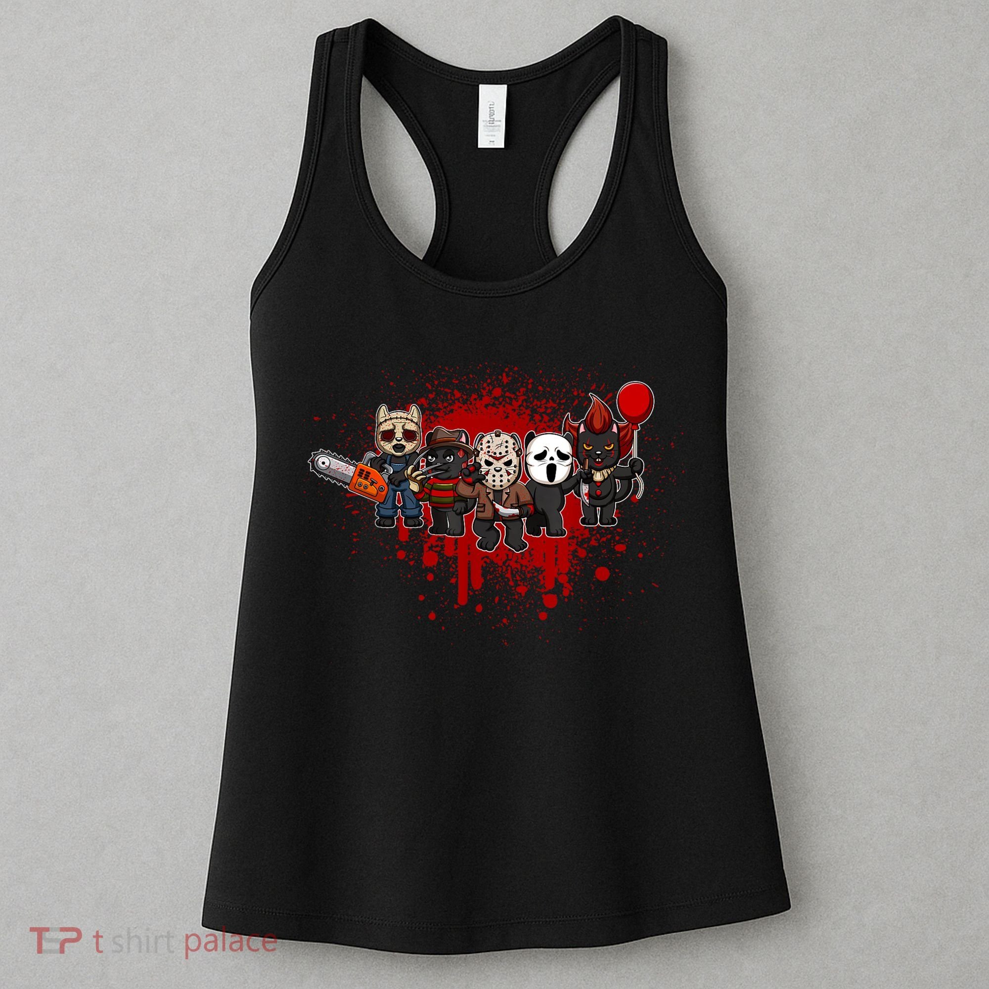 My Little Horror Crew Halloween Black Cat Women's Tank Top