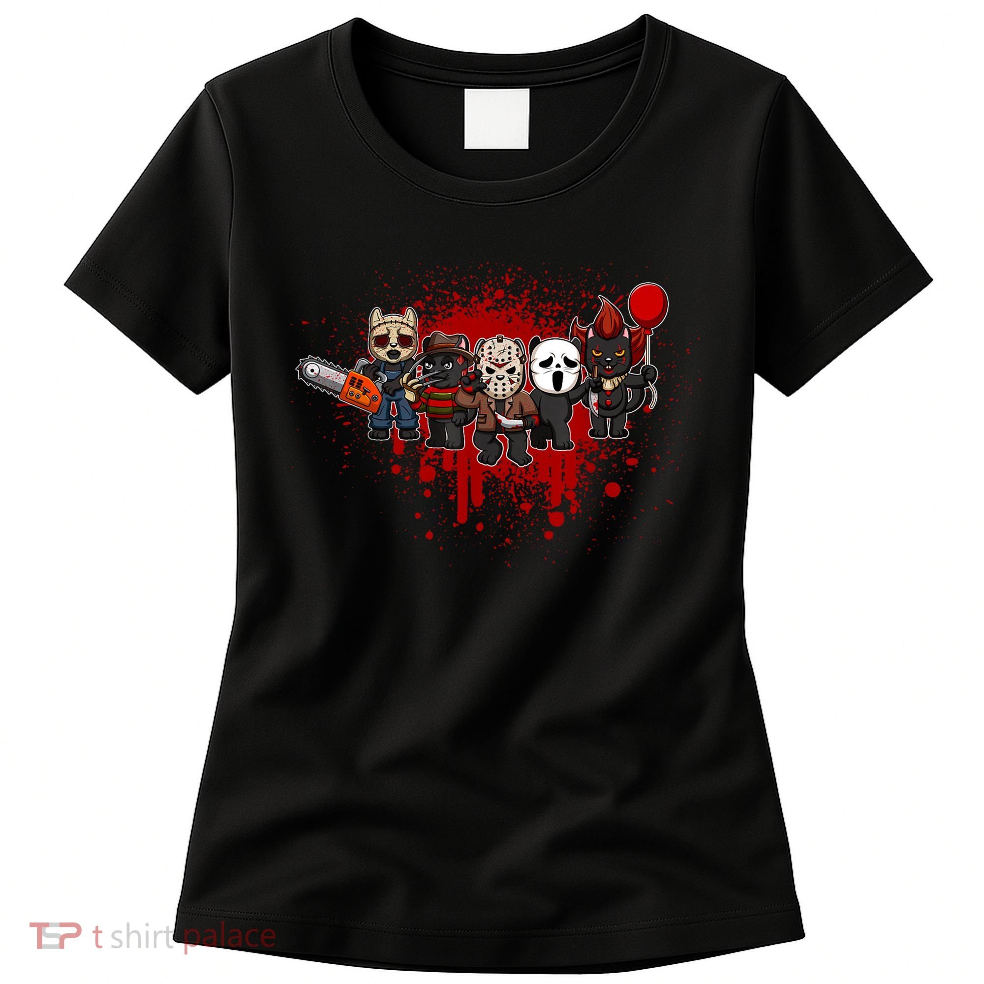 My Little Horror Crew Halloween Black Cat Women's T-Shirt