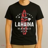 Maui Lahaina Hawaii Vintage Hawaiian Islands Surf T-Shirt thumb 3