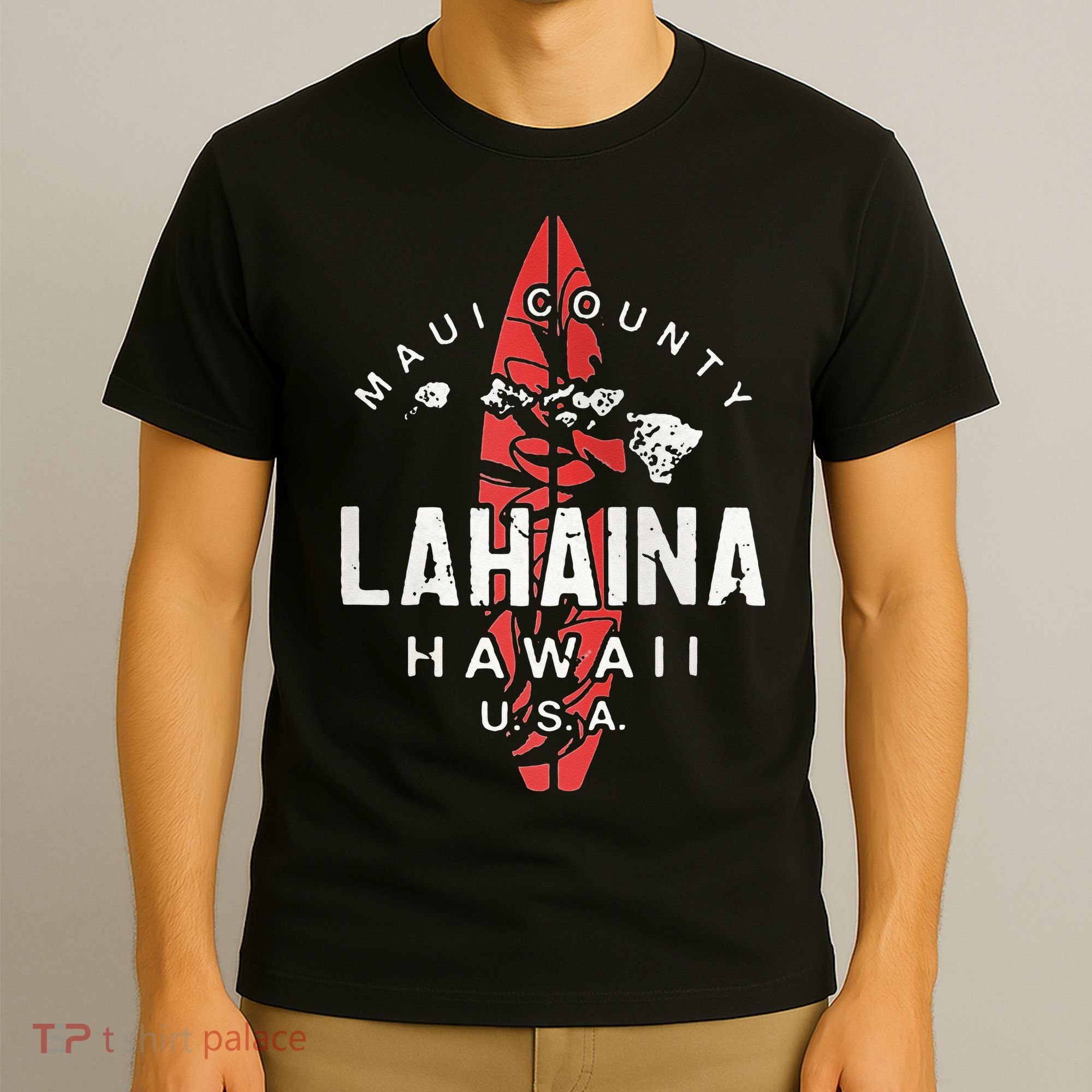 Maui Lahaina Hawaii Vintage Hawaiian Islands Surf T-Shirt