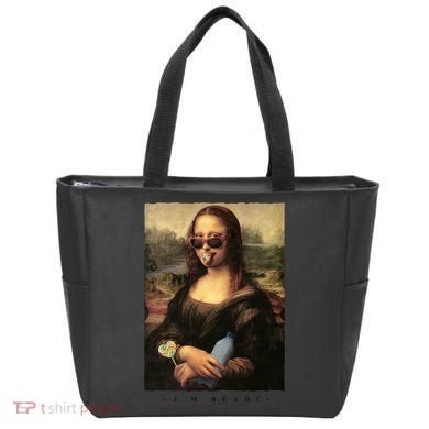 Mona Lisa I'm Ready Funny Party Tote Bag