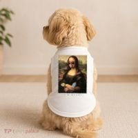 Mona Lisa I'm Ready Funny Party Doggie Tank thumb 2