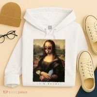 Mona Lisa I'm Ready Funny Party Hoodie thumb 4