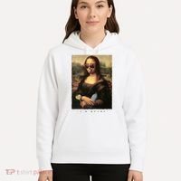 Mona Lisa I'm Ready Funny Party Hoodie thumb 5