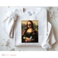 Mona Lisa I'm Ready Funny Party Sweatshirt thumb 2