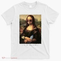 Mona Lisa I'm Ready Funny Party T-Shirt thumb 0