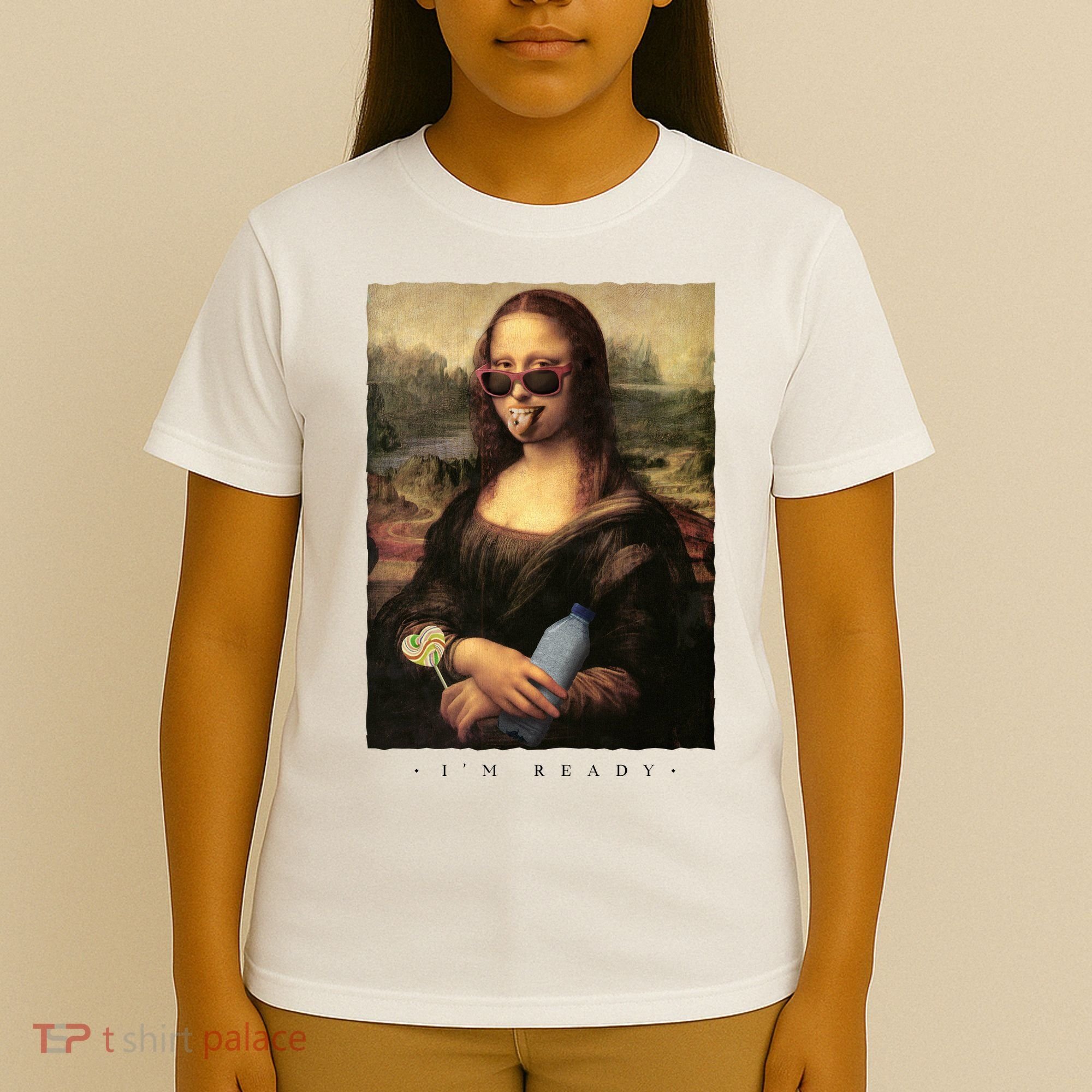 Mona Lisa I'm Ready Funny Party T-Shirt