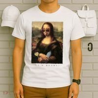 Mona Lisa I'm Ready Funny Party T-Shirt thumb 6