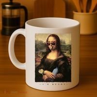 Mona Lisa I'm Ready Funny Party Coffee Mug thumb 4