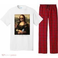 Mona Lisa I'm Ready Funny Party Pajama Set thumb 0
