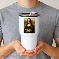 Mona Lisa I'm Ready Funny Party Tumbler thumb 2