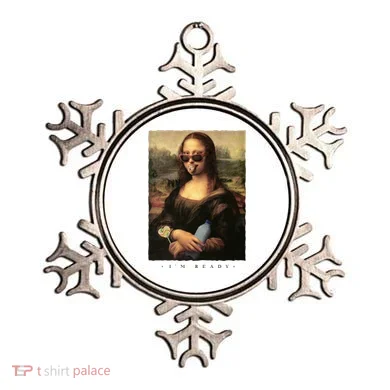 Mona Lisa I'm Ready Funny Party Ornament