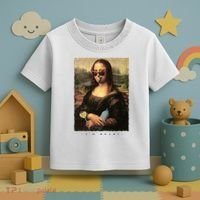 Mona Lisa I'm Ready Funny Party Toddler T-Shirt thumb 3