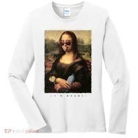Mona Lisa I'm Ready Funny Party Women's Long Sleeve Shirt thumb 0