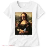 Mona Lisa I'm Ready Funny Party Women's T-Shirt thumb 0