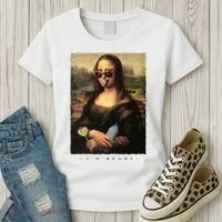 Mona Lisa I'm Ready Funny Party Women's T-Shirt thumb 3