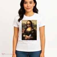 Mona Lisa I'm Ready Funny Party Women's T-Shirt thumb 4