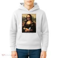 Mona Lisa I'm Ready Funny Party Kids Hoodie thumb 4