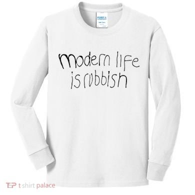 Modern Life Is Rubbish Vintage Kids Long Sleeve Shirt