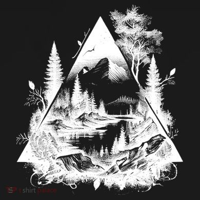 Mountain Landscape In A Triangle Impact Tech Backpack