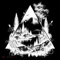 Mountain Landscape In A Triangle Backpack thumb 2