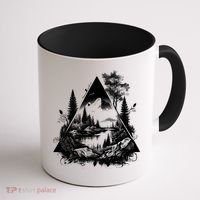 Mountain Landscape In A Triangle Coffee Mug thumb 1