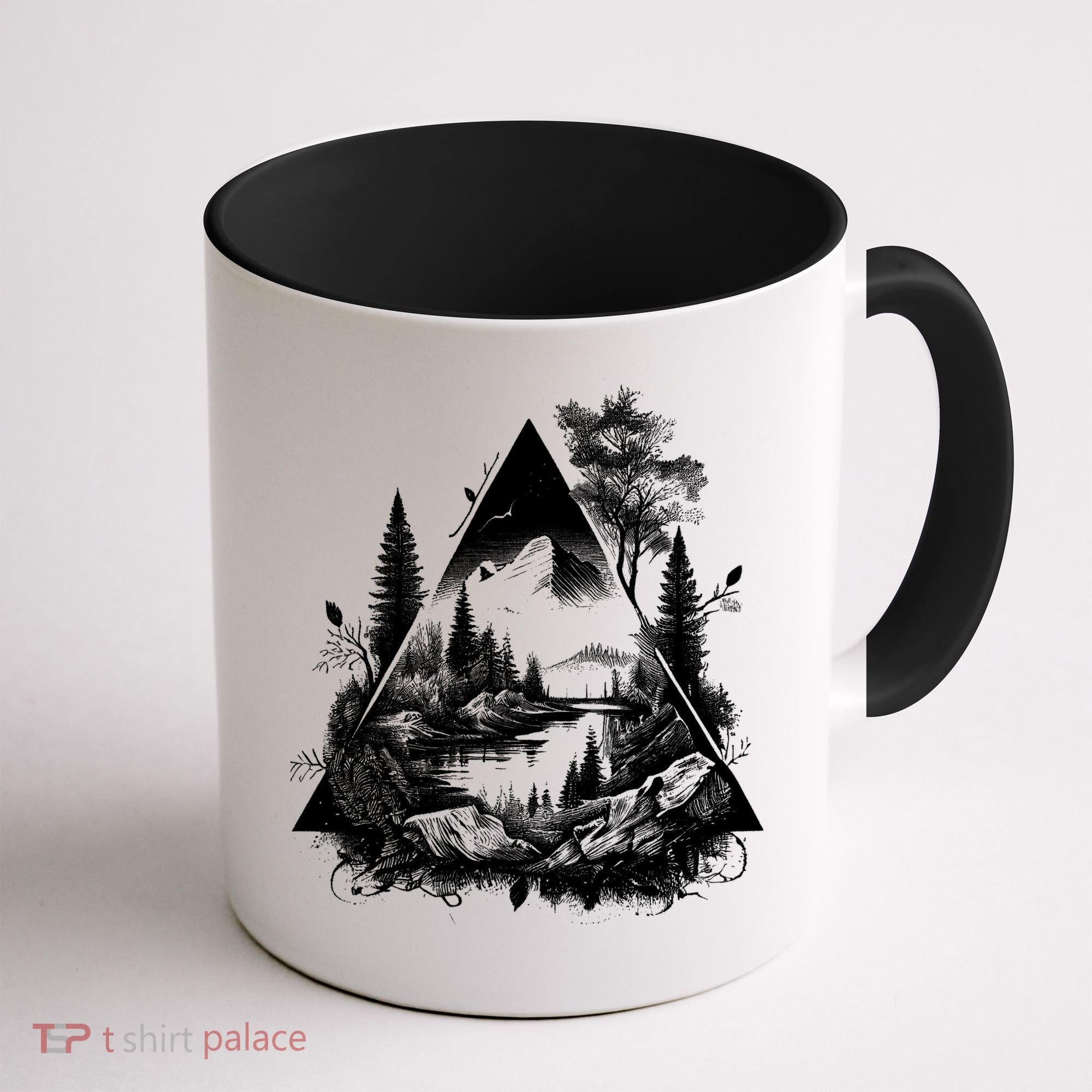Mountain Landscape In A Triangle Coffee Mug