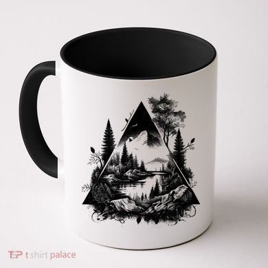 Mountain Landscape In A Triangle Coffee Mug