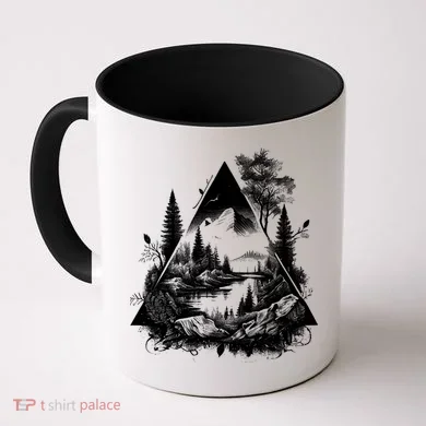 Mountain Landscape In A Triangle Coffee Mug