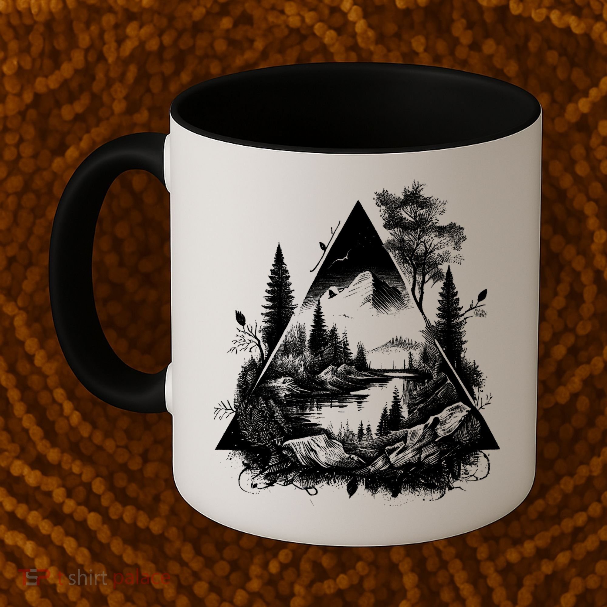 Mountain Landscape In A Triangle Coffee Mug