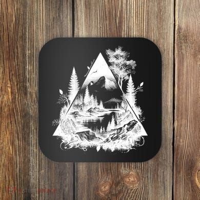 Mountain Landscape In A Triangle Coaster