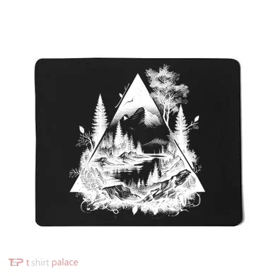 Mountain Landscape In A Triangle Mousepad