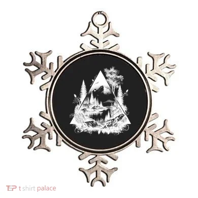 Mountain Landscape In A Triangle Ornament