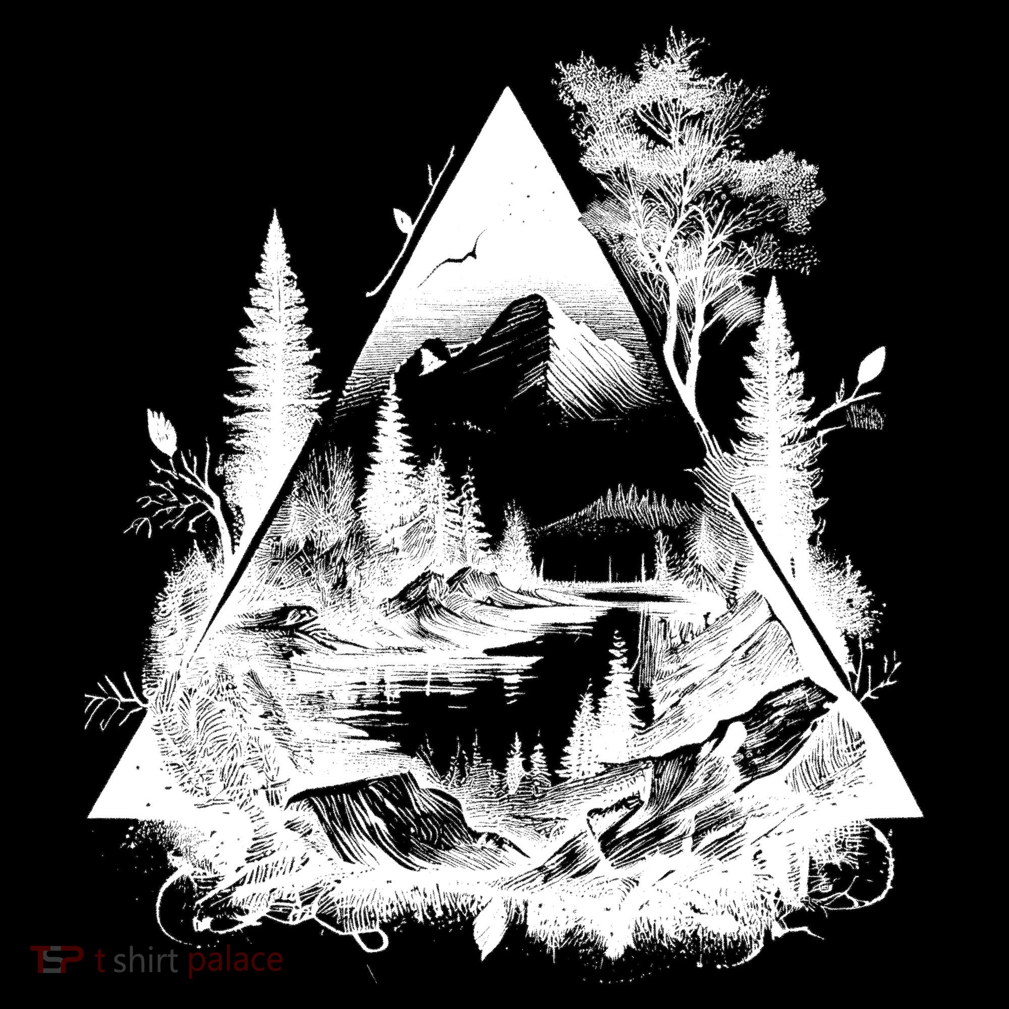 Mountain Landscape In A Triangle Visor