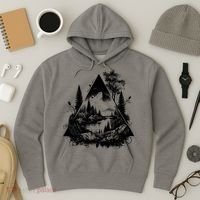 Mountain Landscape In A Triangle Hoodie thumb 3