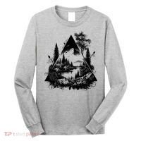 Mountain Landscape In A Triangle Long Sleeve Shirt thumb 0