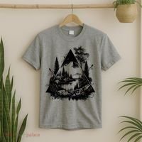 Mountain Landscape In A Triangle T-Shirt thumb 2