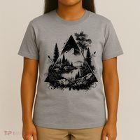 Mountain Landscape In A Triangle T-Shirt thumb 4