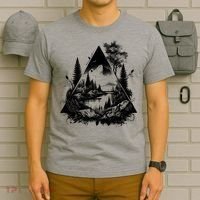 Mountain Landscape In A Triangle T-Shirt thumb 6