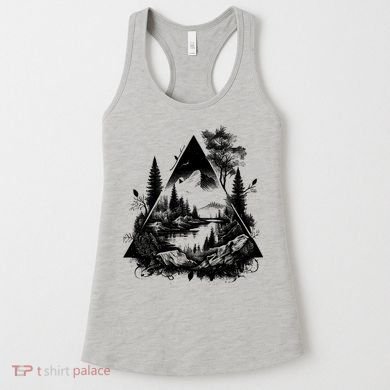 Mountain Landscape In A Triangle Women's Tank Top