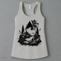 Mountain Landscape In A Triangle Women's Tank Top thumb 3