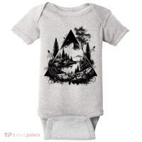 Mountain Landscape In A Triangle Baby Bodysuit thumb 0