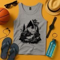 Mountain Landscape In A Triangle Tank Top thumb 4