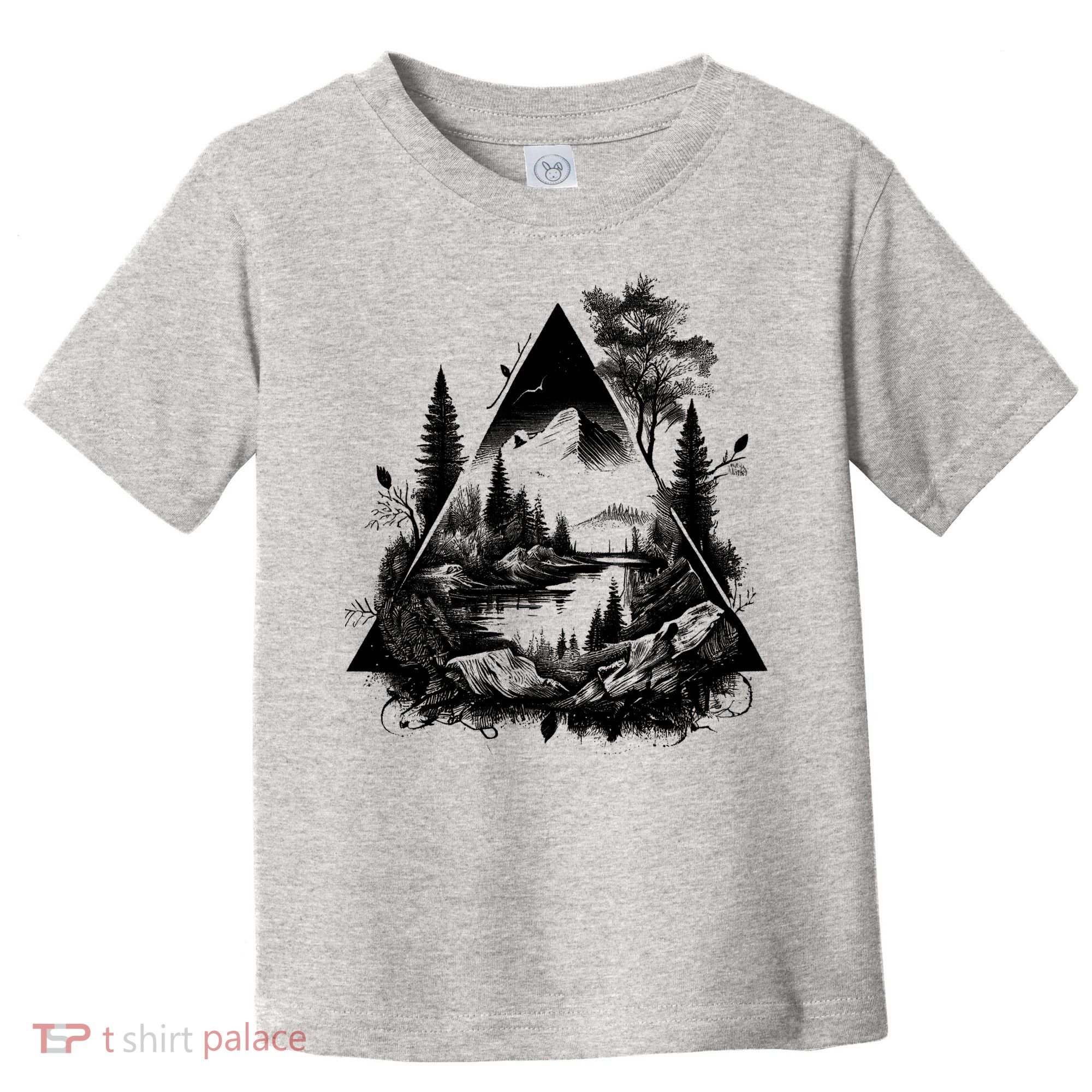 Mountain Landscape In A Triangle Toddler T-Shirt