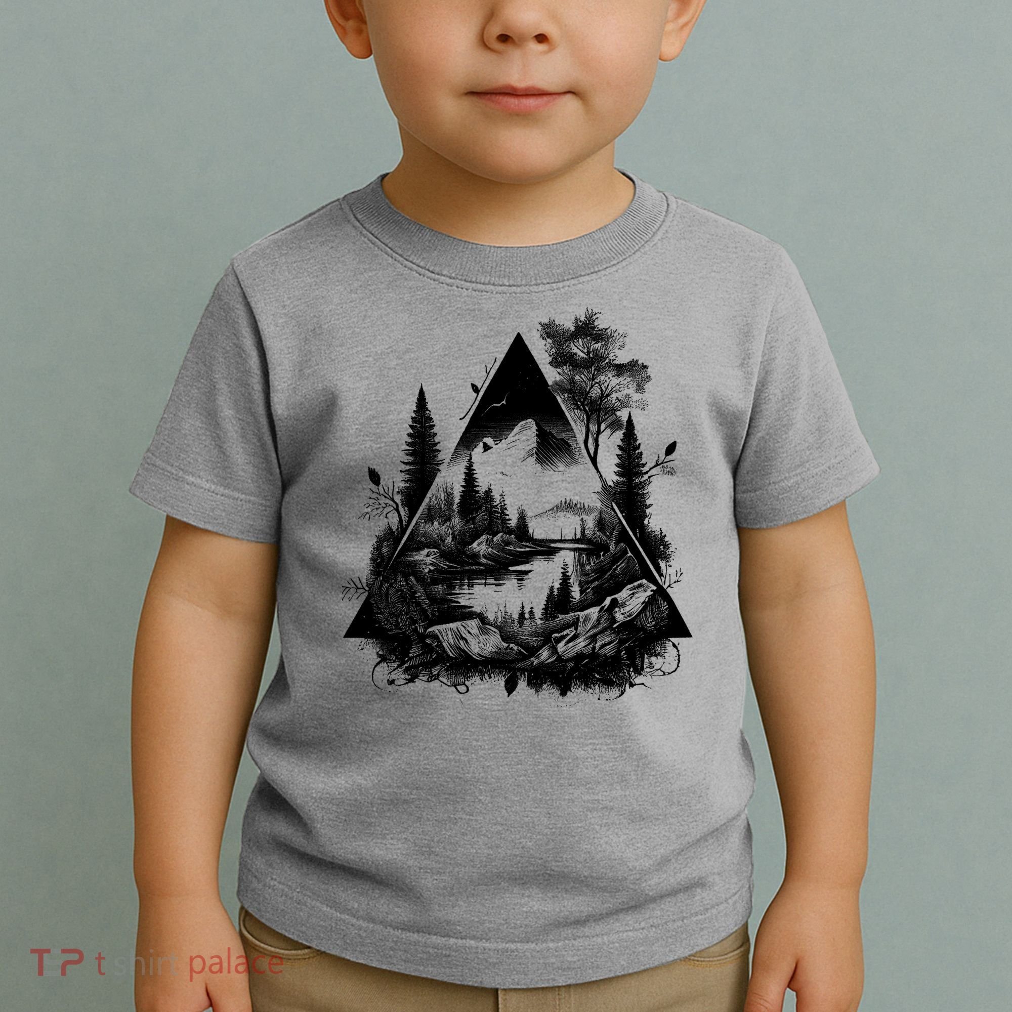 Mountain Landscape In A Triangle Toddler T-Shirt
