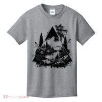 Mountain Landscape In A Triangle Kids T-Shirt thumb 0